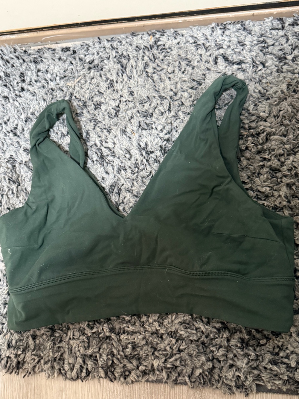 lululemon athletica Deep Green V-Neck Sports Bra